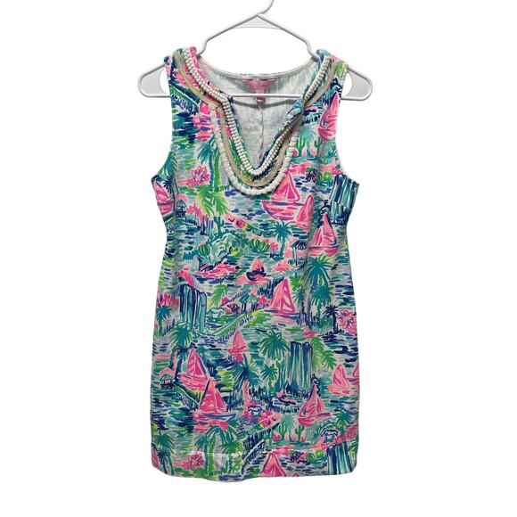 Lilly Pulitzer Harper Stretch Shift Dress Multi salt in the air size small - Picture 1 of 6